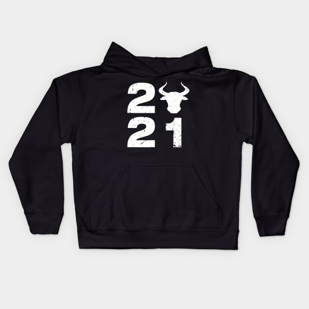 Bull 2021 Year of the Ox Chinese Zodiac New Year 2021 Casual Kids Hoodie by ruffianlouse